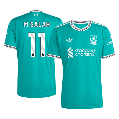 M.SALAH #11 Liverpool Third Maillot 2025/26 Vert