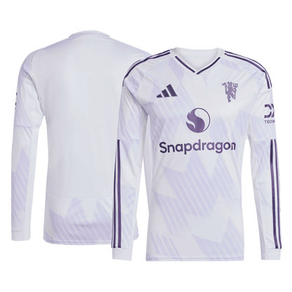 Manchester United Extérieur Maillot Manches Longues 2025/26 Blanc