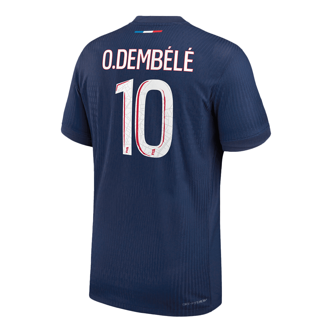 O.DEMBÉLÉ #10 Les Parisiens Domicile Maillot 2024/25 Bleu marine Joueur