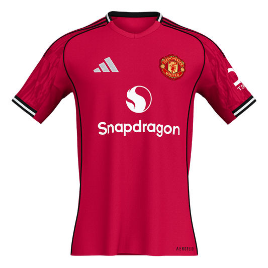 Manchester United Domicile Maillot 2025/26 Rouge - Super