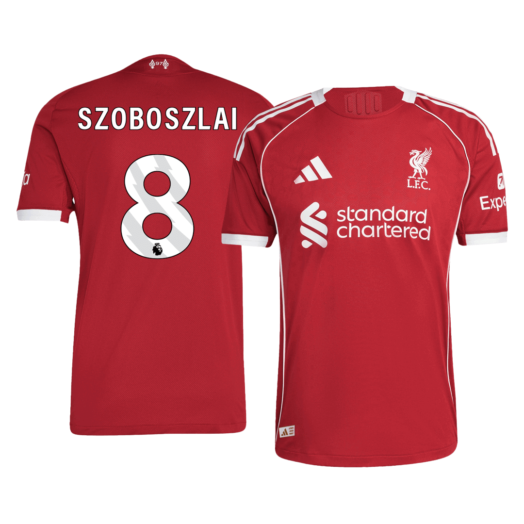 SZOBOSZLAI #8 Liverpool Domicile Maillot 2025/26 Rouge Joueur