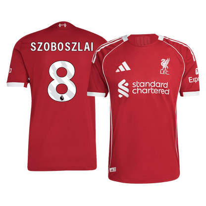 SZOBOSZLAI #8 Liverpool Domicile Maillot 2025/26 Rouge Joueur