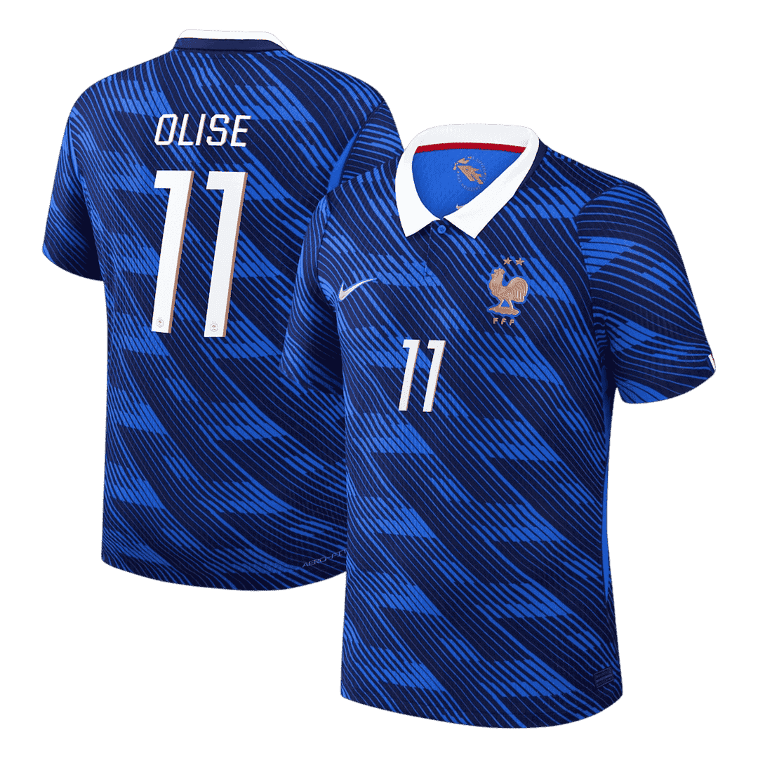 OLISE #11 France Domicile Maillot 2026 Bleu Joueur