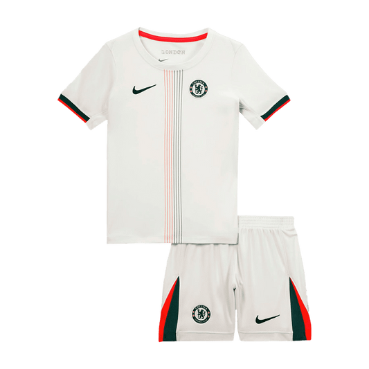 Chelsea Extérieur Maillot Kit 2025/26 Enfant Blanc