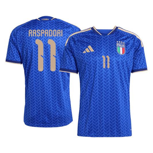 RASPADORI #11 Italie Domicile Maillot 2026 Bleu - Super