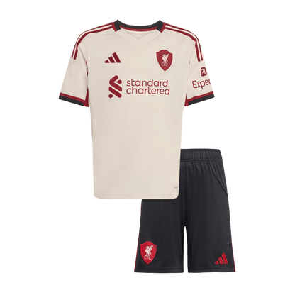 Liverpool Extérieur Maillot Kit 2025/26 Enfant Blanc
