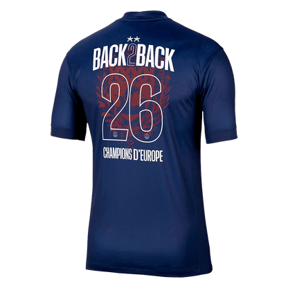 Champions of Europe #26 Les Parisiens Domicile Maillot 2025/26 Bleu marine - Super
