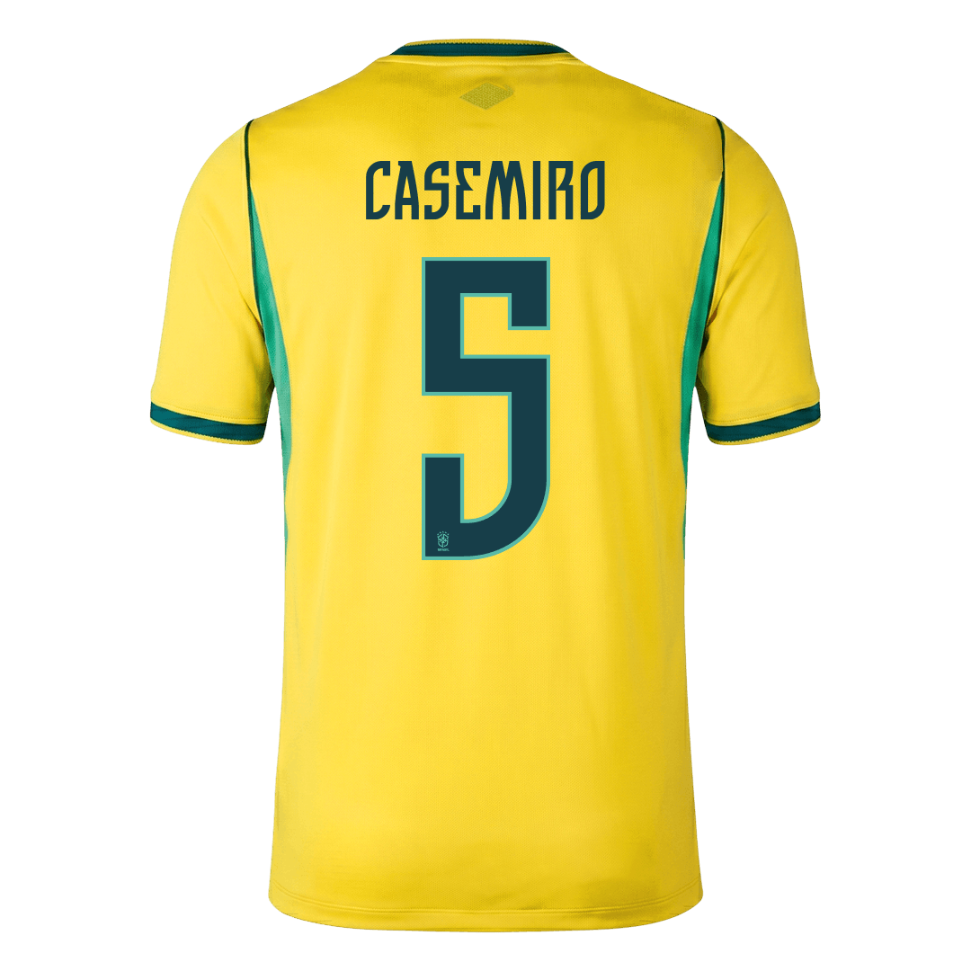 CASEMIRO #5 Brésil Domicile Maillot 2026 Jaune