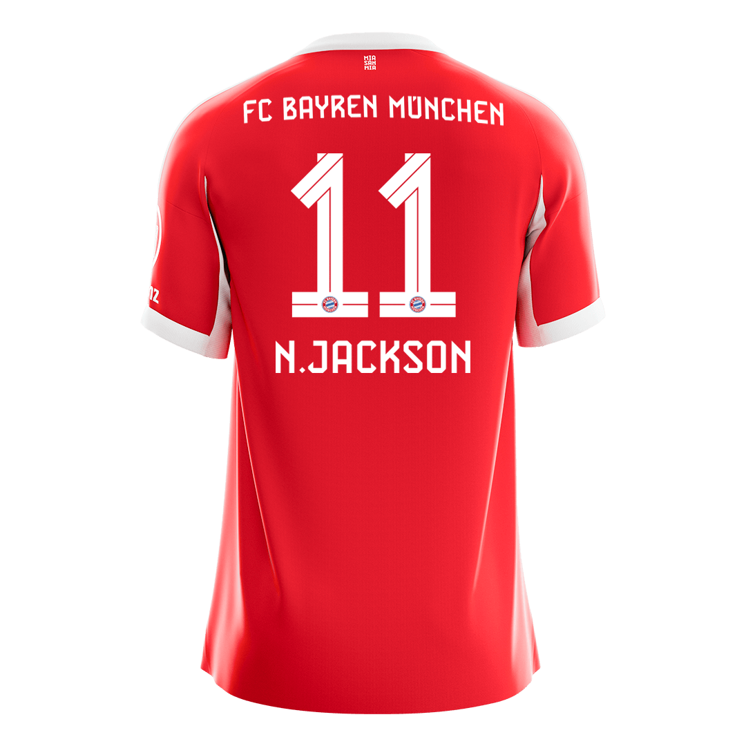 N.JACKSON #11 Bayern Munich Domicile Maillot 2025/26 Rouge - Super