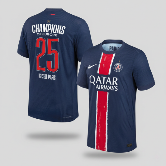 CHAMPIONS #25 Les Parisiens Domicile Maillot 2024/25 Bleu marine - CHAMPIONS OF EUROPE Grande Taille