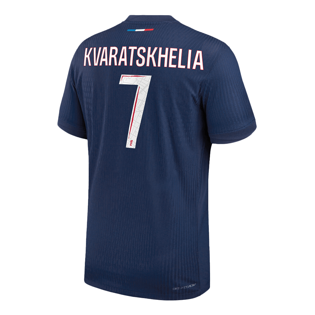 KVARATSKHELIA #7 Les Parisiens Domicile Maillot 2024/25 Bleu marine Joueur