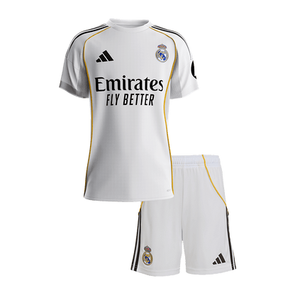 Kids Real Madrid Domicile Maillot Kit 2025/26 Blanc - Super