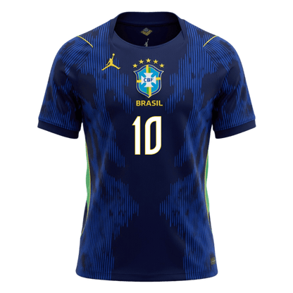 NEYMAR JR. #10 Brésil Extérieur Maillot 2026 Bleu marine