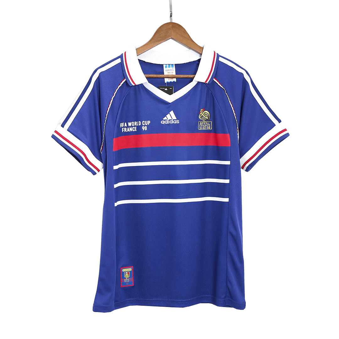 Retro France Domicile Maillot 1998 Bleu