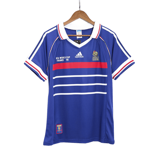 Retro France Domicile Maillot 1998 Bleu
