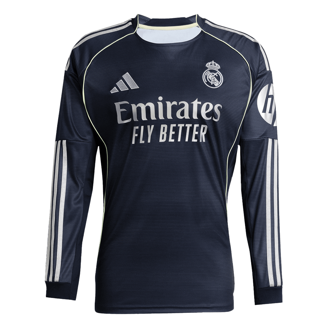 Real Madrid Extérieur Maillot Manches Longues 2025/26 Bleu marine