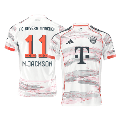 N.JACKSON #11 Bayern Munich Extérieur Maillot 2025/26 Blanc
