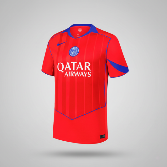 Les Parisiens Third Maillot 2025/26 Rouge Joueur