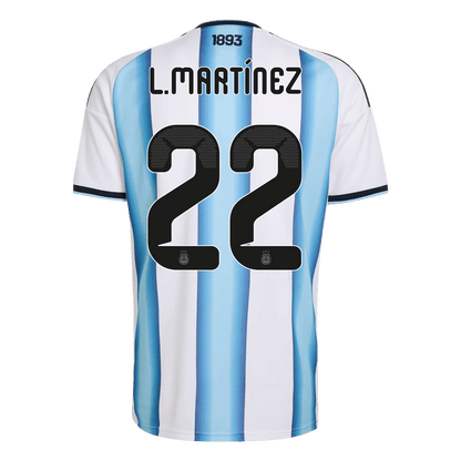 L.MARTÍNEZ #22 Argentine Domicile Maillot 2026 Blue&White - Super