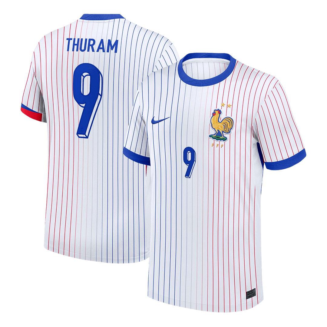 THURAM #9 France Extérieur Maillot 2024 Blanc
