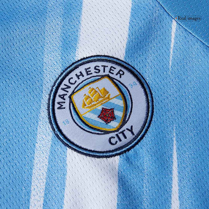 Manchester City Domicile Maillot Kit 2025/26 Enfant Bleu