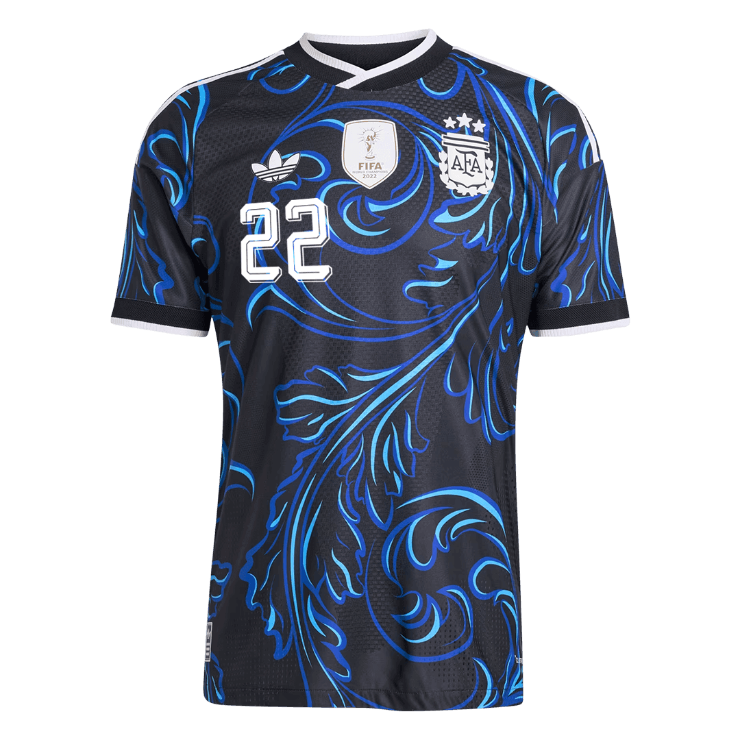 L. MARTÍNEZ #22 Argentine Extérieur Maillot 2026 Noir Joueur