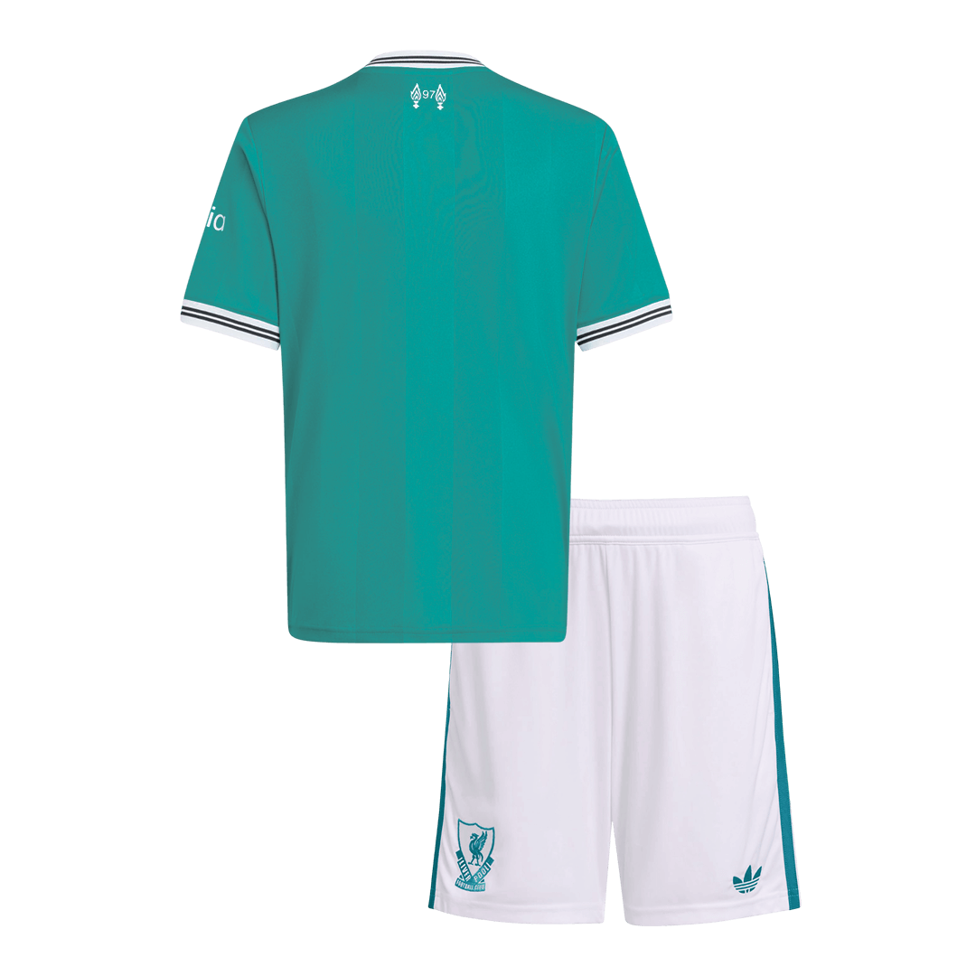 Liverpool Third Maillot Kit 2025/26 Enfant Vert