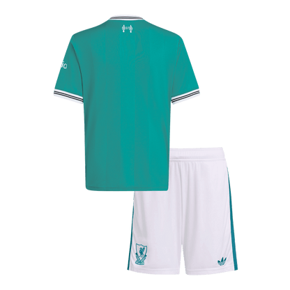 Liverpool Third Maillot Kit 2025/26 Enfant Vert