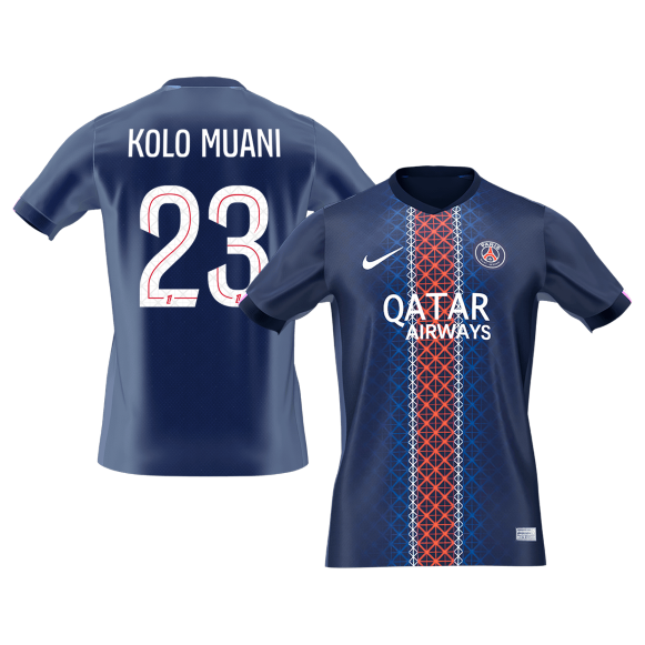 KOLO MUANI #23 Les Parisiens Domicile Maillot 2025/26 Bleu marine - Super