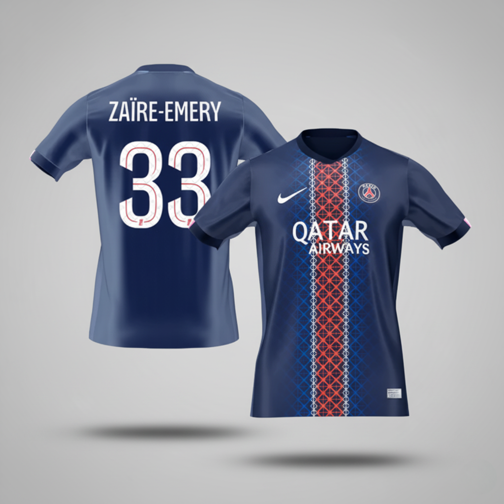 ZAïRE EMERY #33 Les Parisiens Domicile Maillot 2025/26 Bleu marine - Super