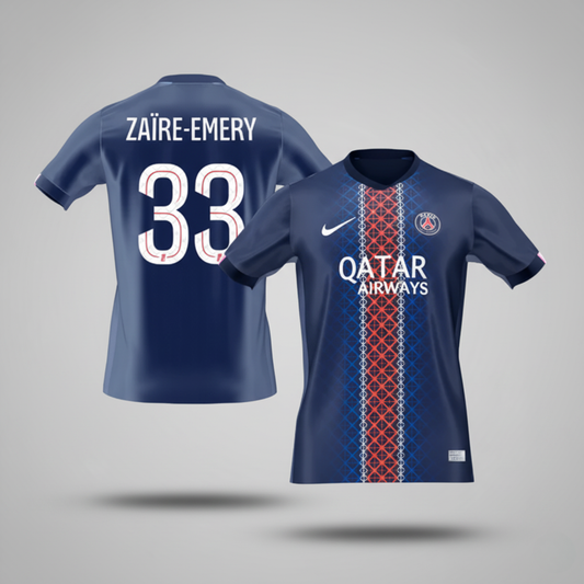 ZAïRE EMERY #33 Les Parisiens Domicile Maillot 2025/26 Bleu marine - Super