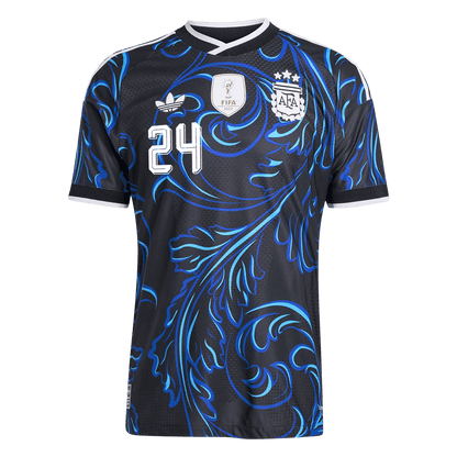 E. FERNÁNDEZ #24 Argentine Extérieur Maillot 2026 Noir Joueur