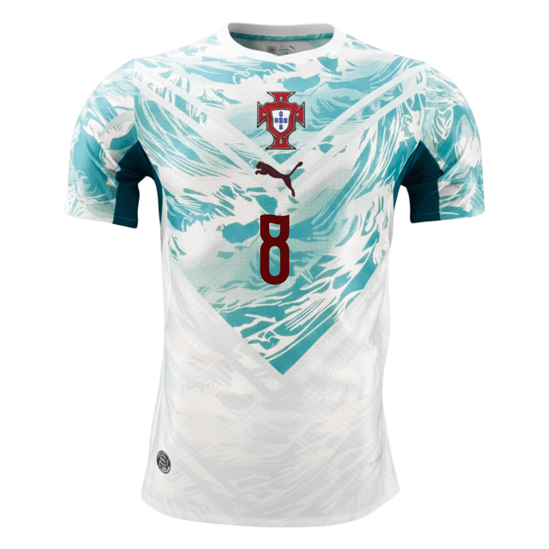 B.FERNANDES #8 Portugal Extérieur Maillot 2026 White&Green Joueur