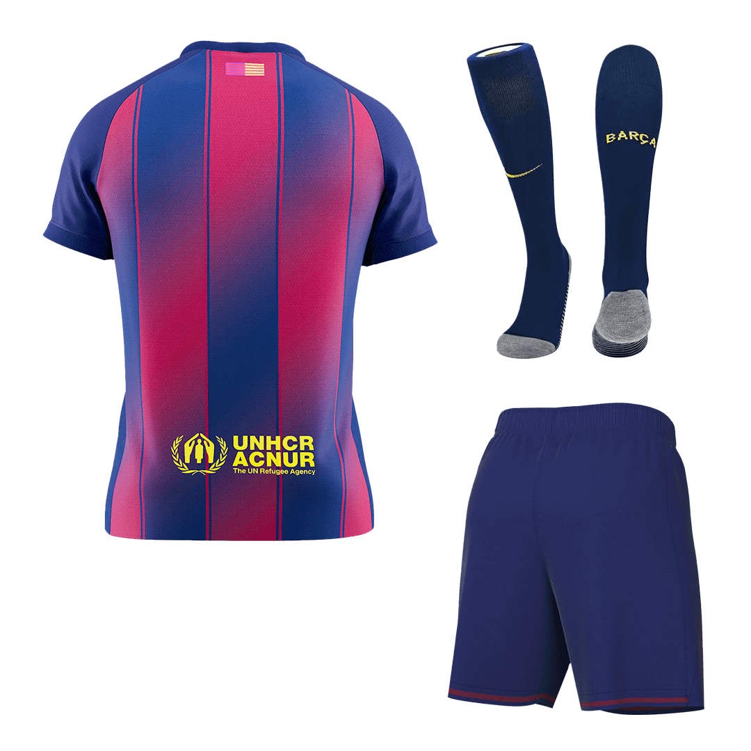 Men Barcelone Domicile Maillot Kit 2025/26 Rouge&Bleu - Super