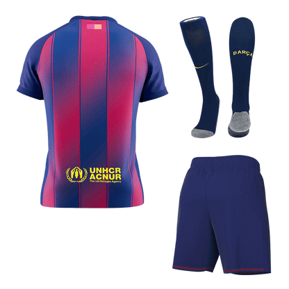 Men Barcelone Domicile Maillot Kit 2025/26 Rouge&Bleu - Super