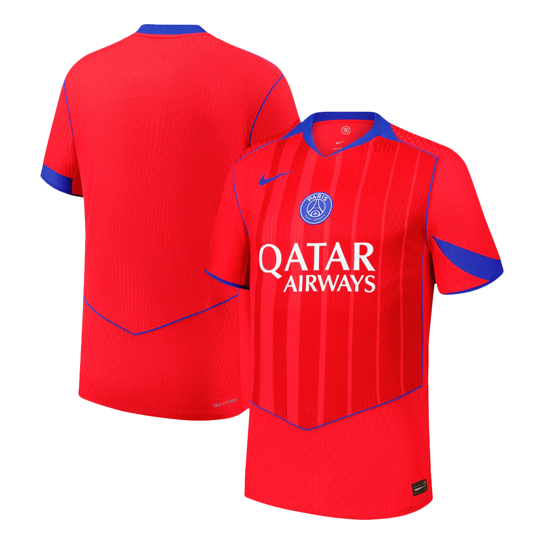 Les Parisiens Third Maillot 2025/26 Rouge Joueur Grande Taille