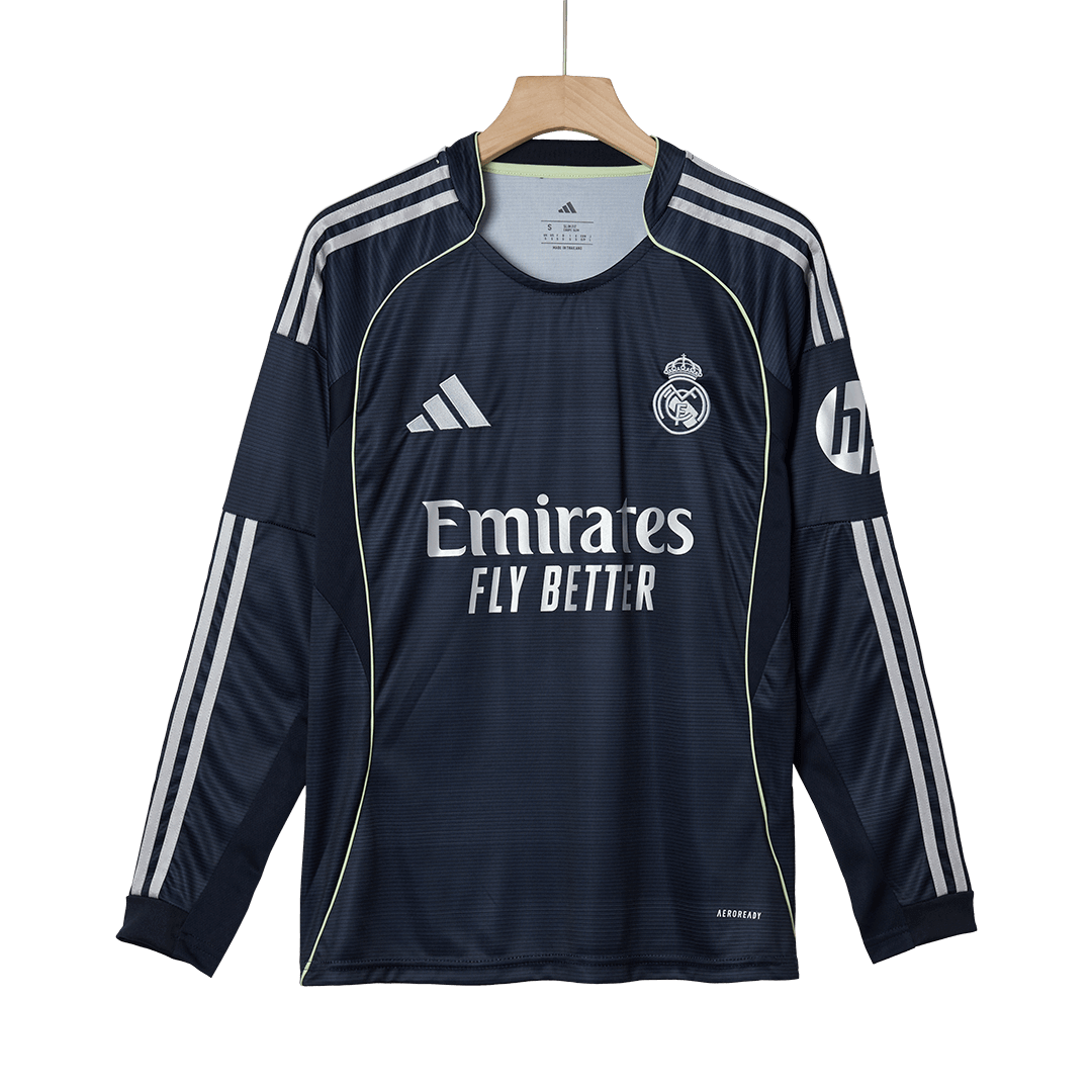 Real Madrid Extérieur Maillot Manches Longues 2025/26 Bleu marine