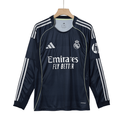 Real Madrid Extérieur Maillot Manches Longues 2025/26 Bleu marine