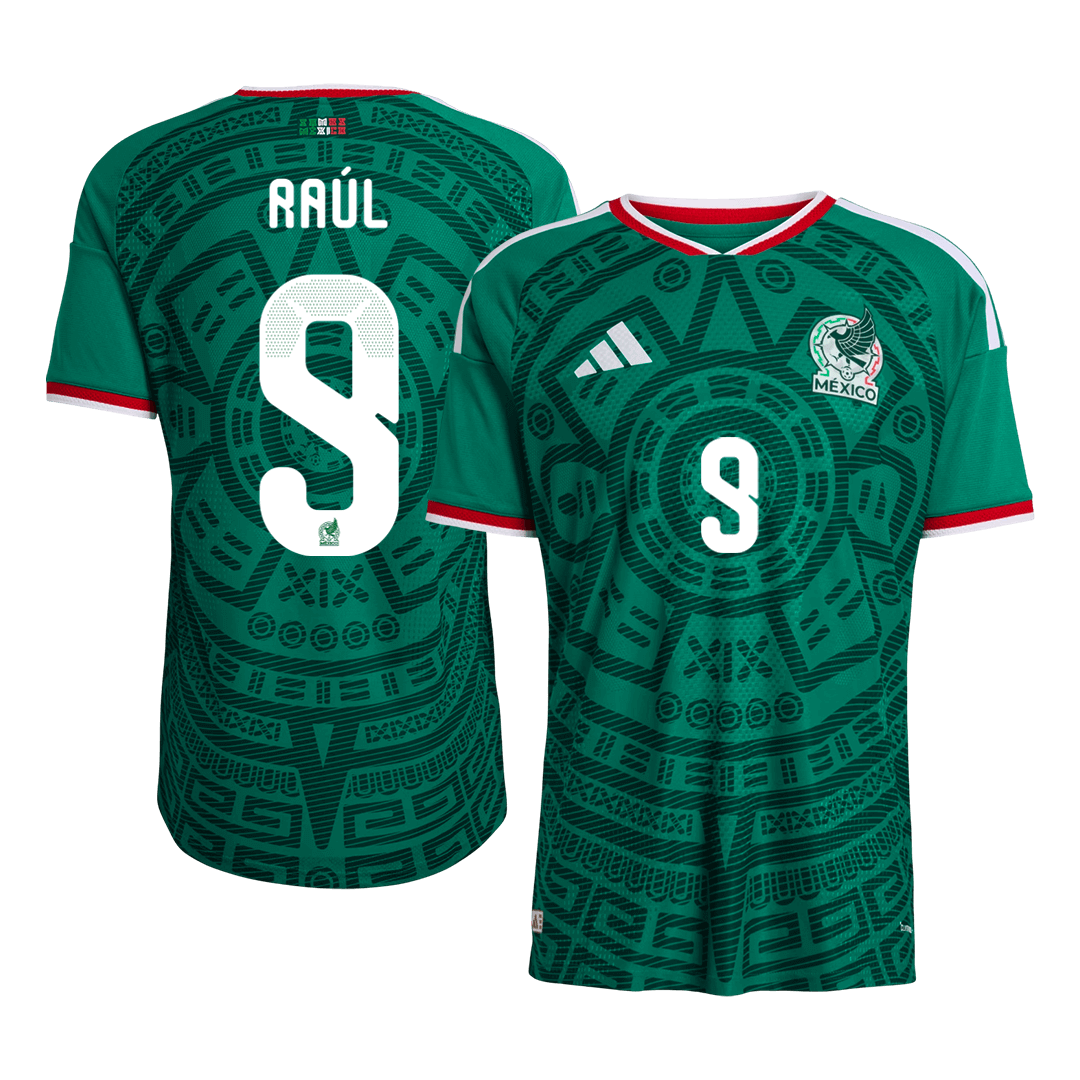 Raúl #9 Mexique Domicile Maillot 2026 Vert Joueur