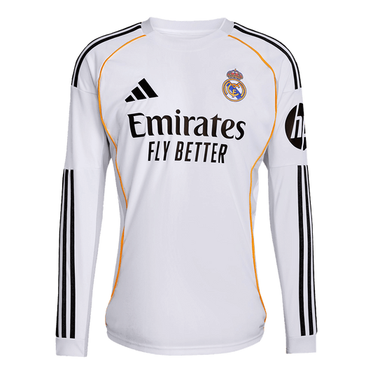 Real Madrid Domicile Maillot Manches Longues 2025/26 Blanc