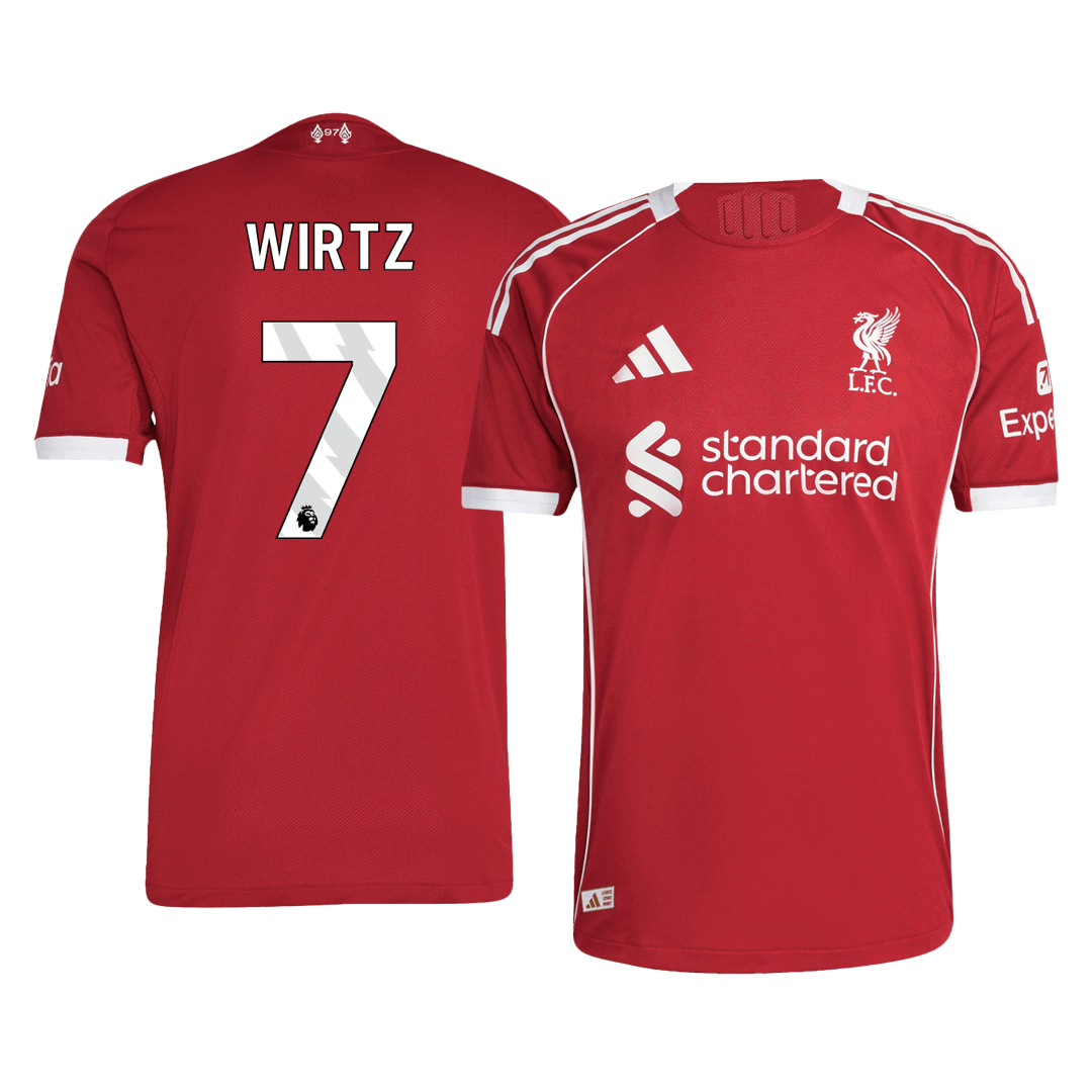 WIRTZ #7 Liverpool Domicile Maillot 2025/26 Rouge Joueur