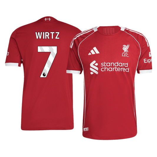 WIRTZ #7 Liverpool Domicile Maillot 2025/26 Rouge Joueur