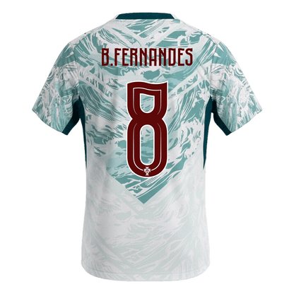 B.FERNANDES #8 Portugal Extérieur Maillot 2026 White&Green