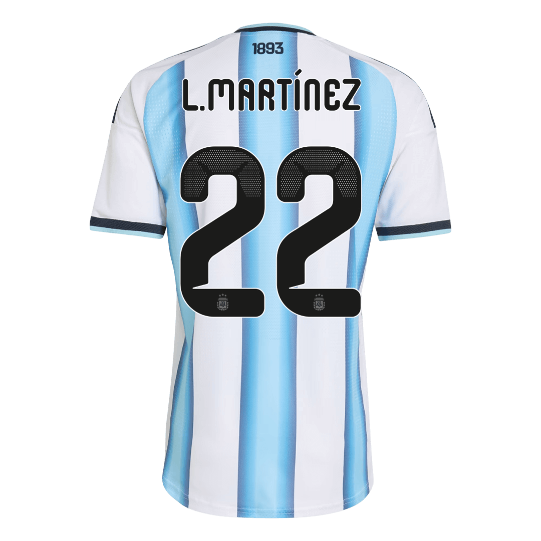 L.MARTÍNEZ #22 Argentine Domicile Maillot 2026 Blue&White Joueur