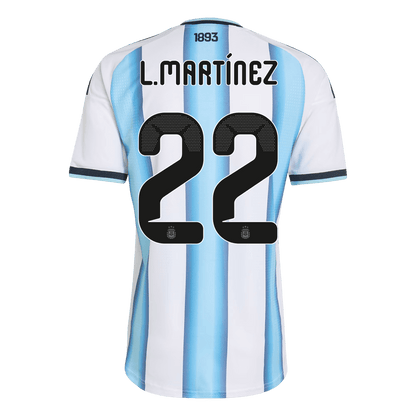 L.MARTÍNEZ #22 Argentine Domicile Maillot 2026 Blue&White Joueur