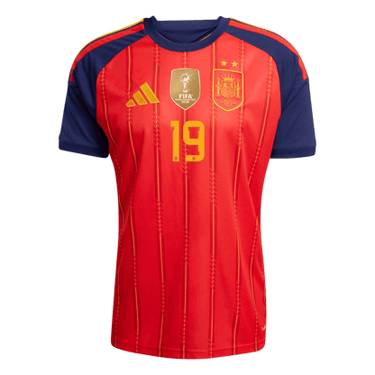 LAMINE YAMAL #19 Espagne Domicile Maillot 2026 Rouge Joueur