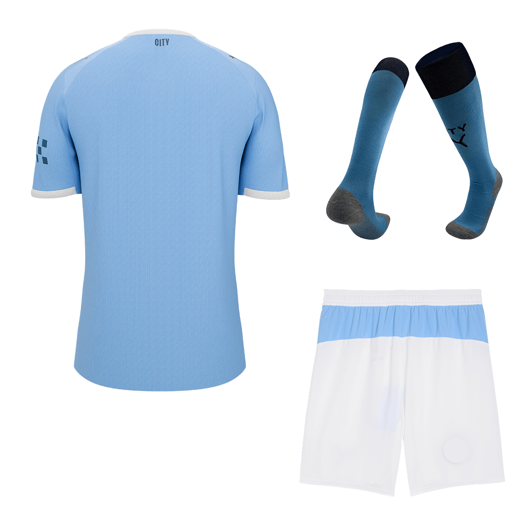 Men Manchester City Domicile Maillot Kit 2025/26 Bleu - Super
