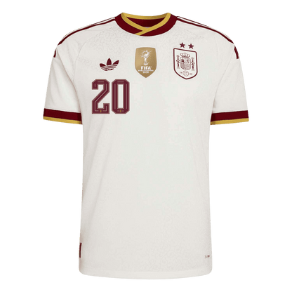 PEDRI #20 Espagne Extérieur Maillot 2026 Blanc Joueur