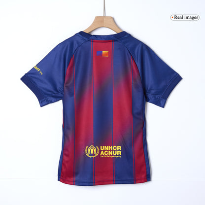 Kids Barcelone Domicile Maillot Kit 2025/26 Rouge&Bleu - Super