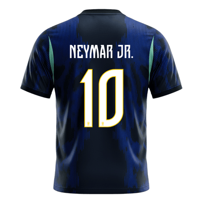 NEYMAR JR. #10 Brésil Extérieur Maillot 2026 Bleu marine